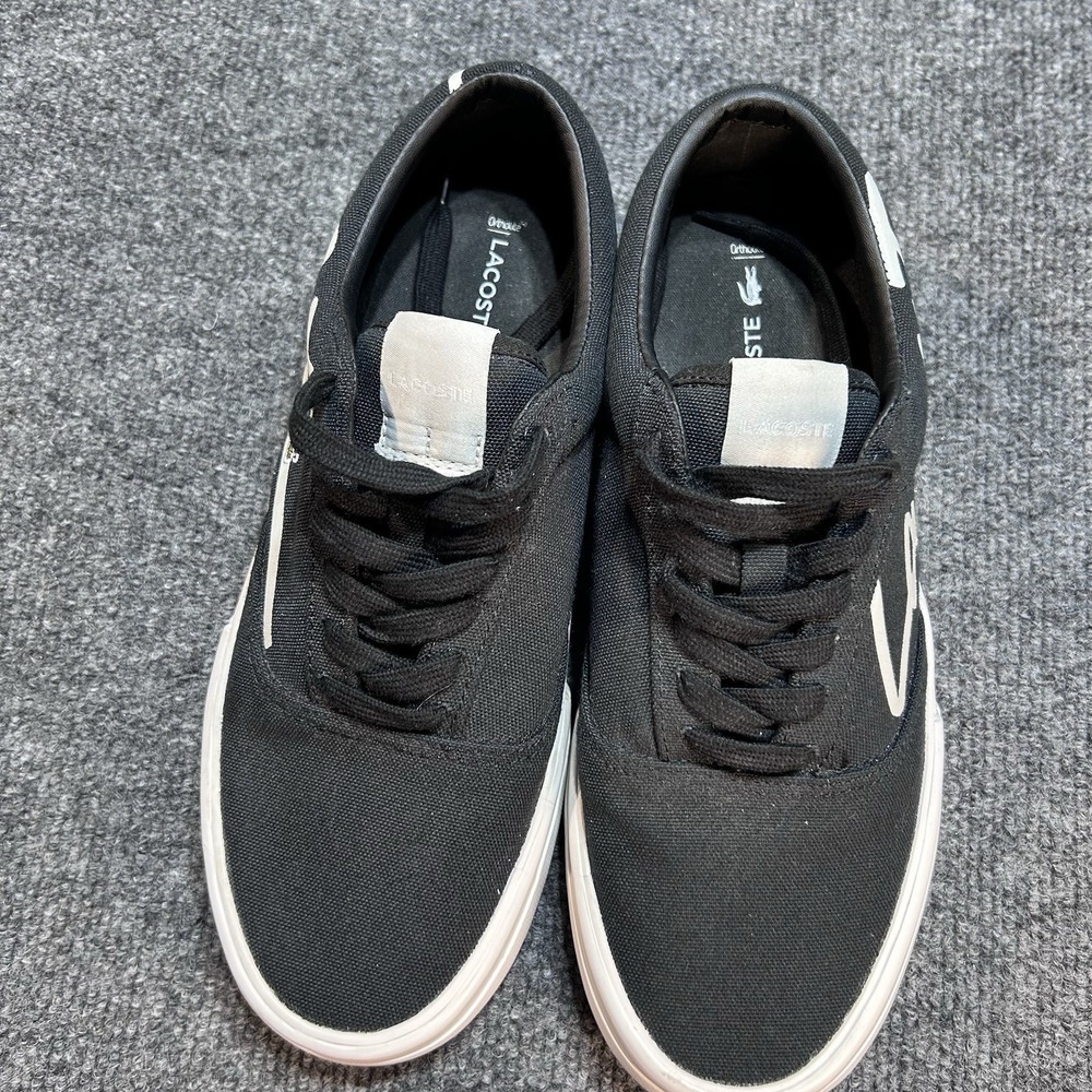 Lacoste Men's Jump-Serve-Lace-0121-2 Sneakers Low Top Black/Off White Size 7.5 - Picture 6 of 8